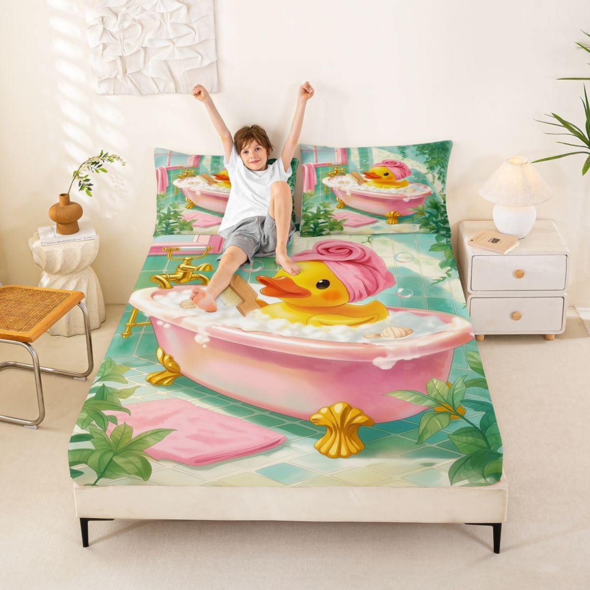 Bubble Bath Duckling Sheet Set