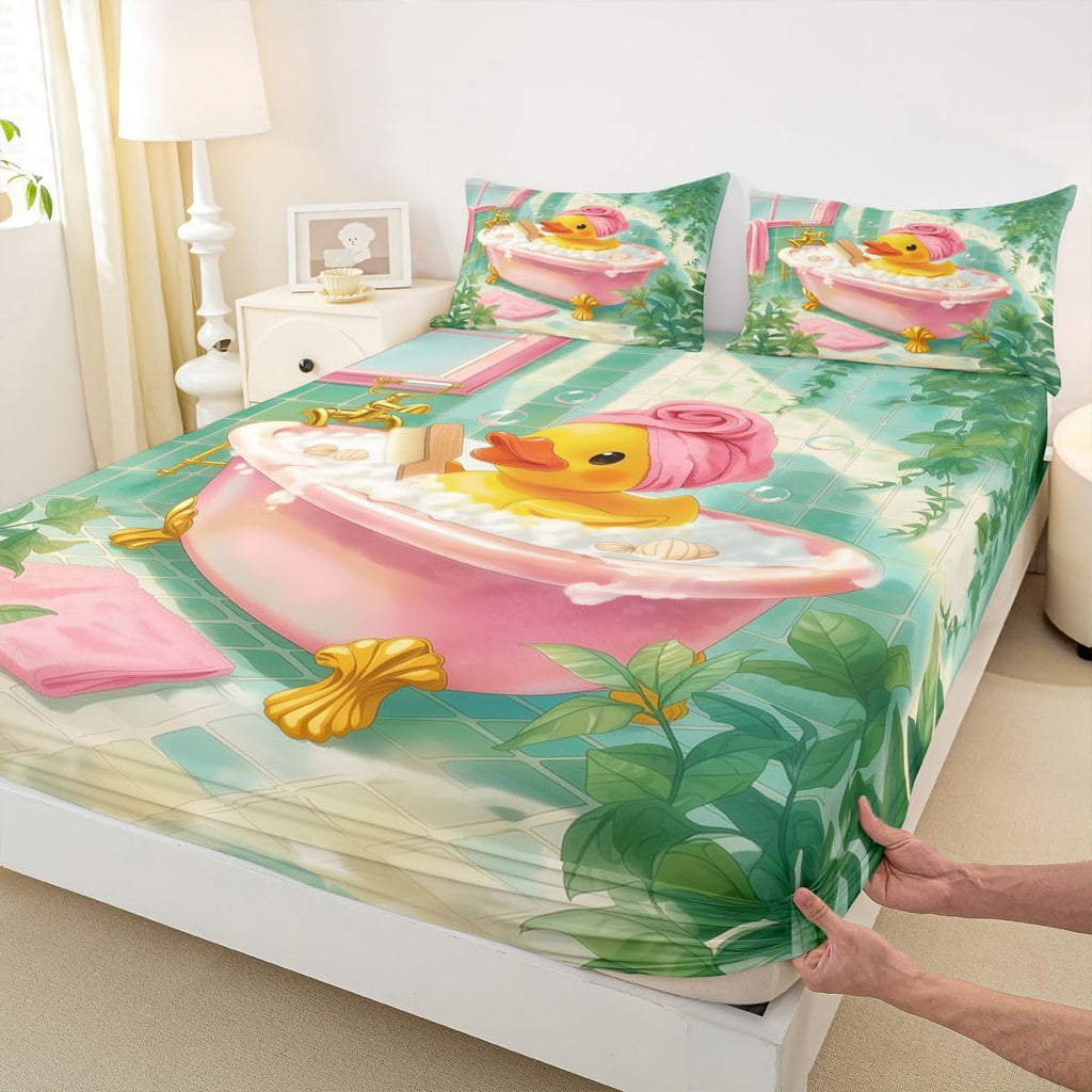 Bubble Bath Duckling Sheet Set