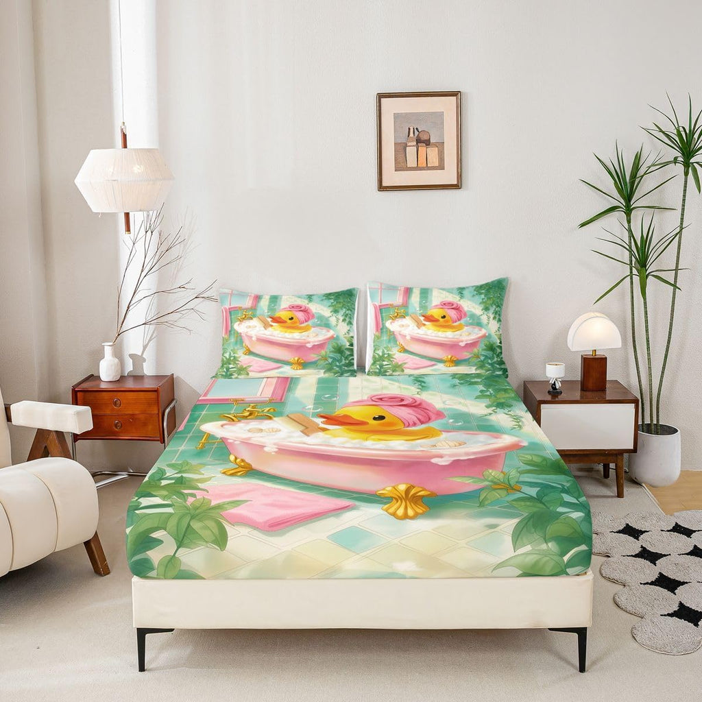 Bubble Bath Duckling Sheet Set