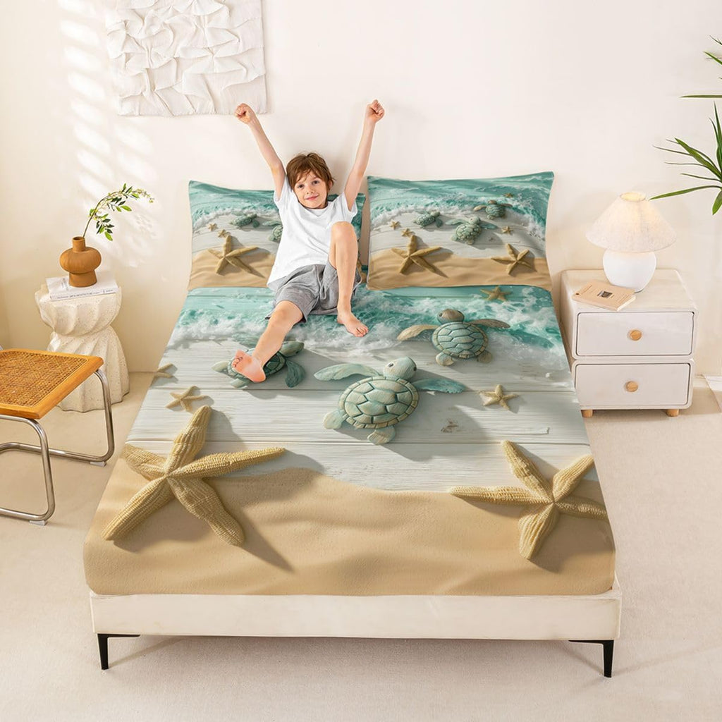 Sandy Shore Turtle Sheet Set