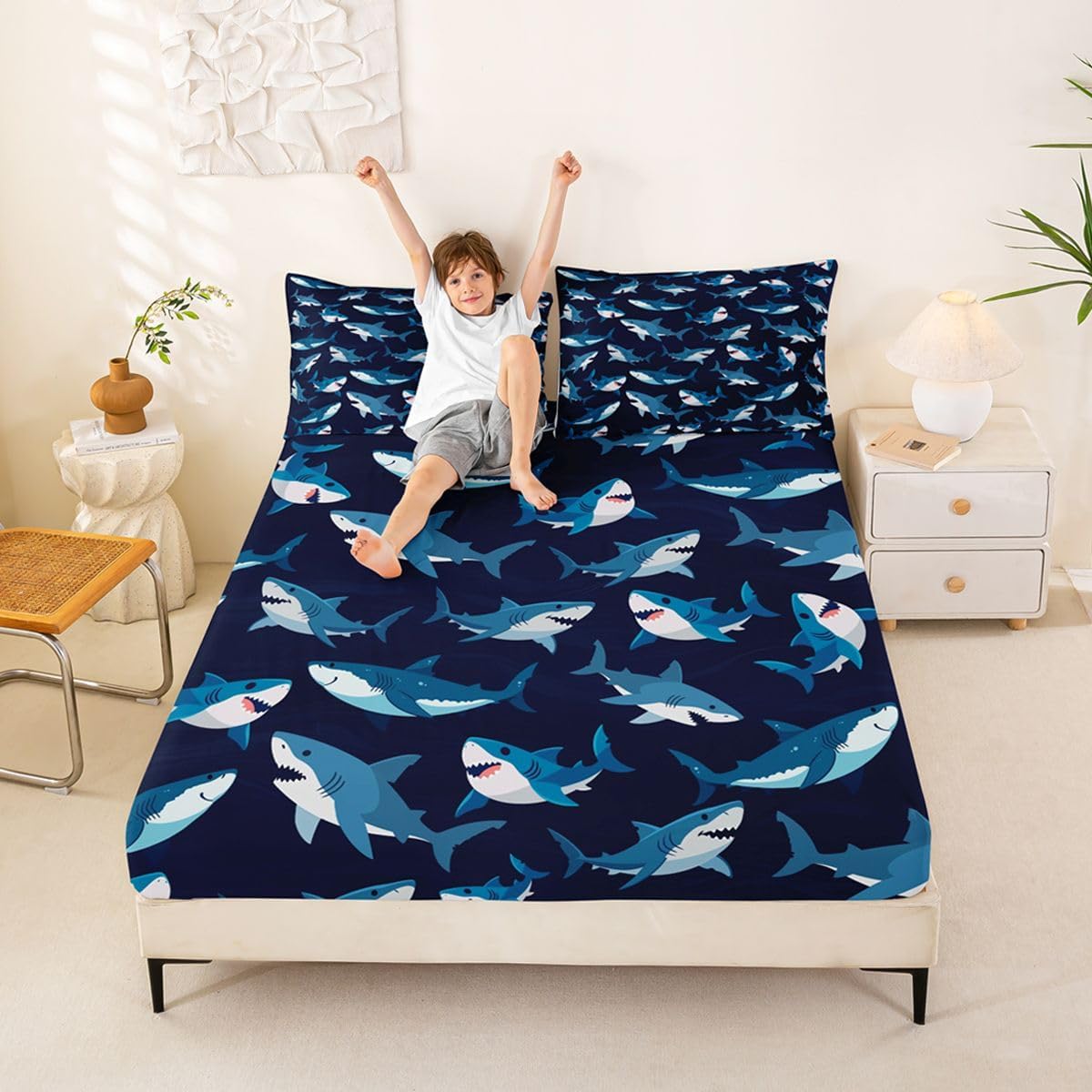 Deep Blue Shark Sheet Set