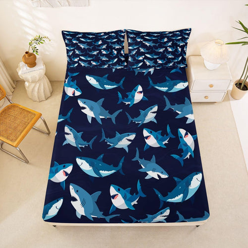 Deep Blue Shark Sheet Set