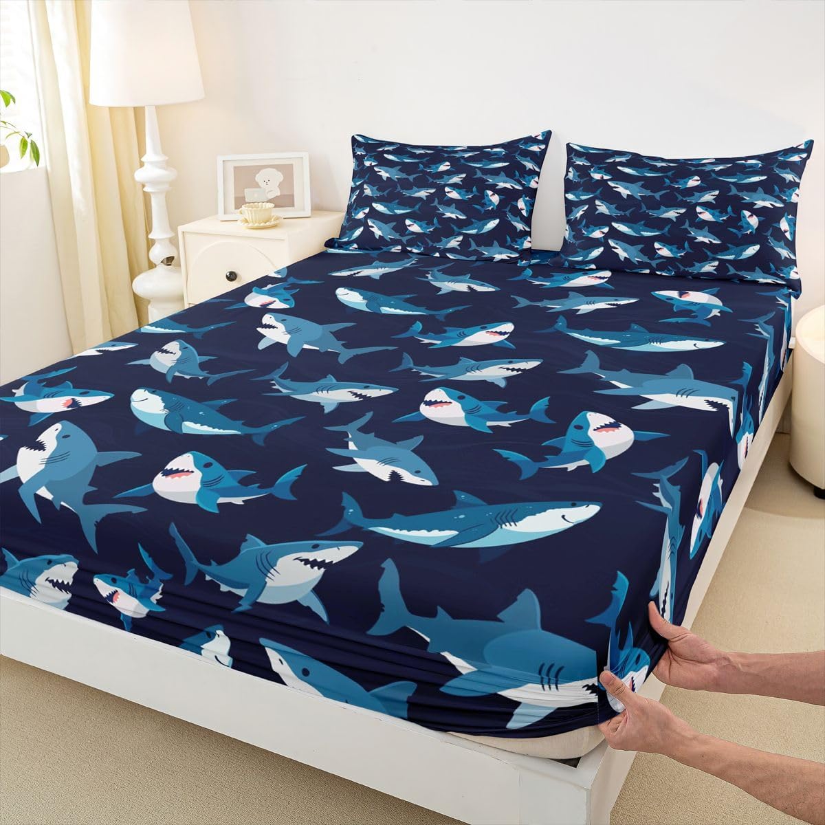 Deep Blue Shark Sheet Set