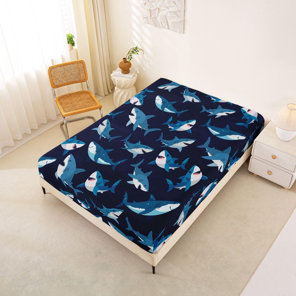 Deep Blue Shark Sheet Set