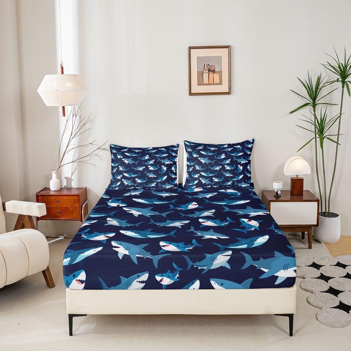 Deep Blue Shark Sheet Set