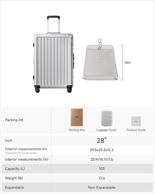 The Aluminum 2-Pack — Silver Set (20" Carry-On + 28" Check-In)