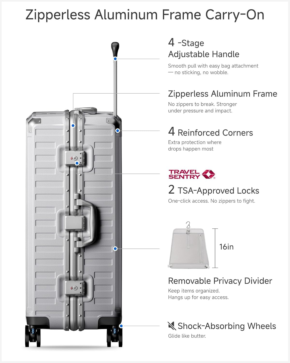 The Aluminum 2-Pack — Silver Set (20" Carry-On + 28" Check-In)
