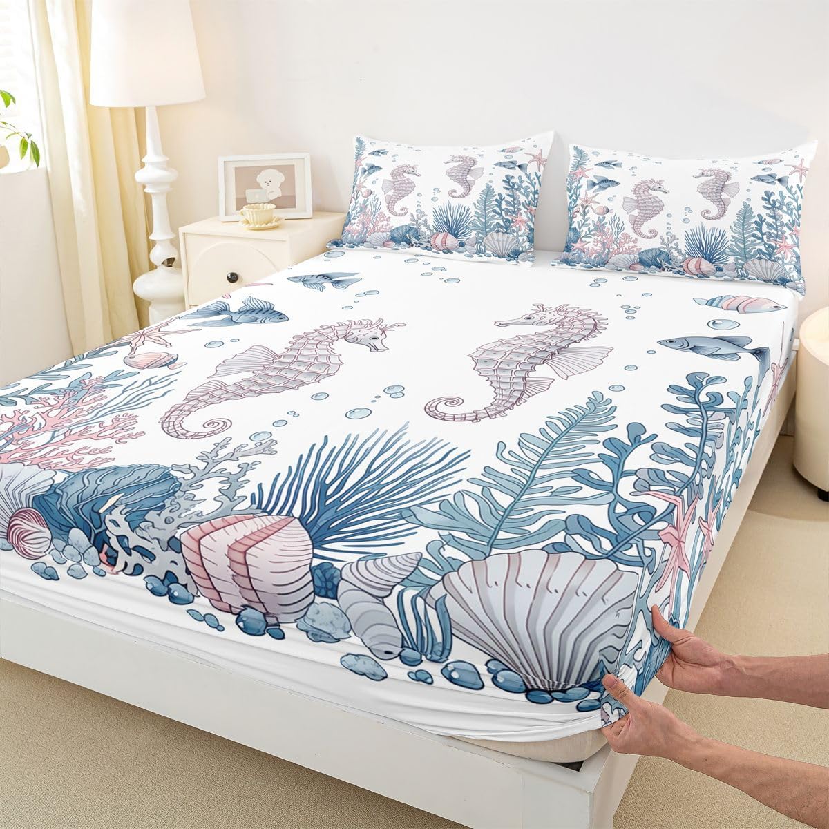 Coral Reef Seahorse Sheet Set