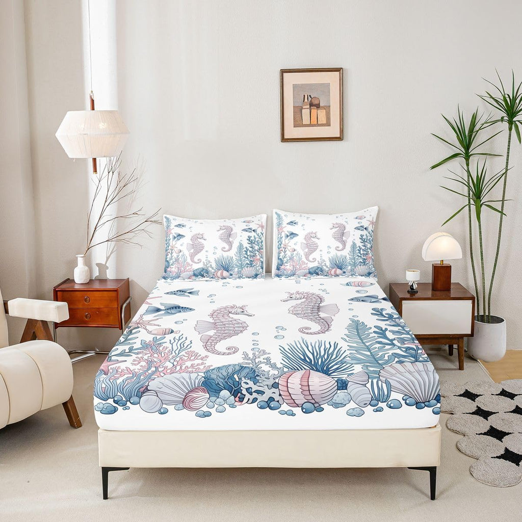Coral Reef Seahorse Sheet Set