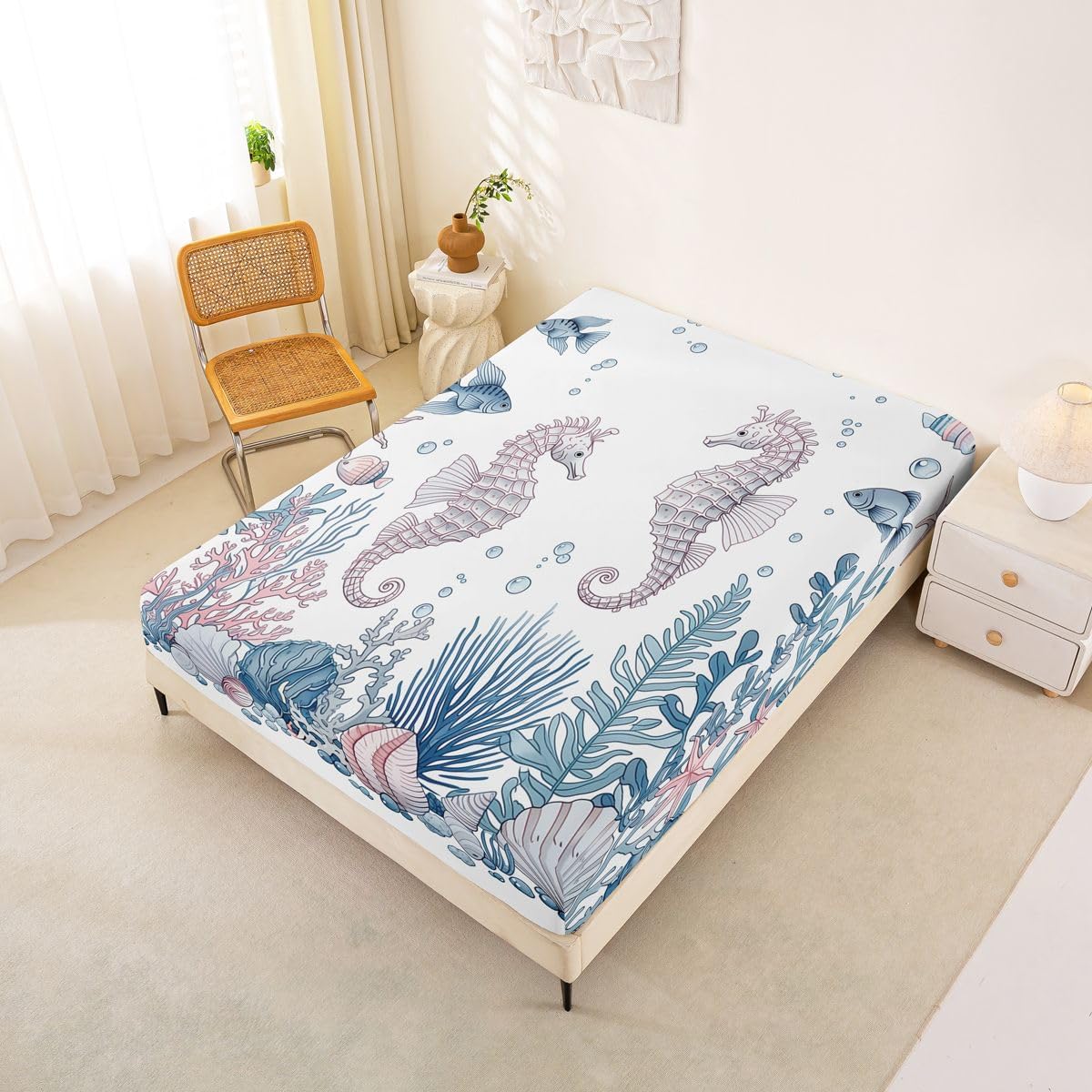 Coral Reef Seahorse Sheet Set