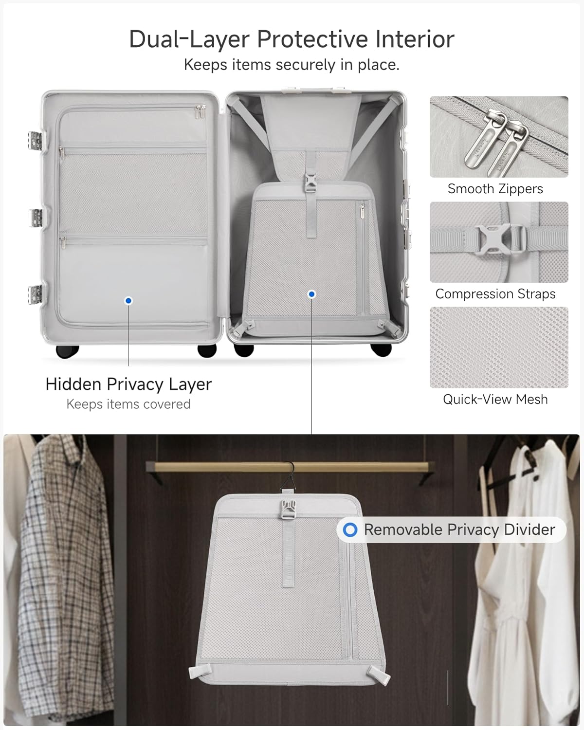 The Aluminum 2-Pack — Silver Set (20" Carry-On + 28" Check-In)