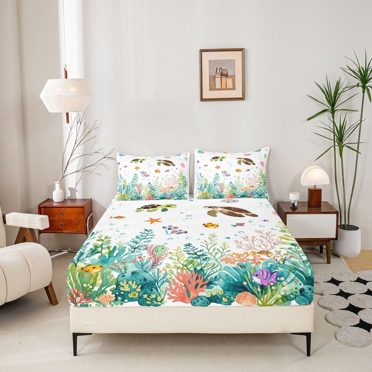 Tropical Reef Sea Turtle Sheet Set