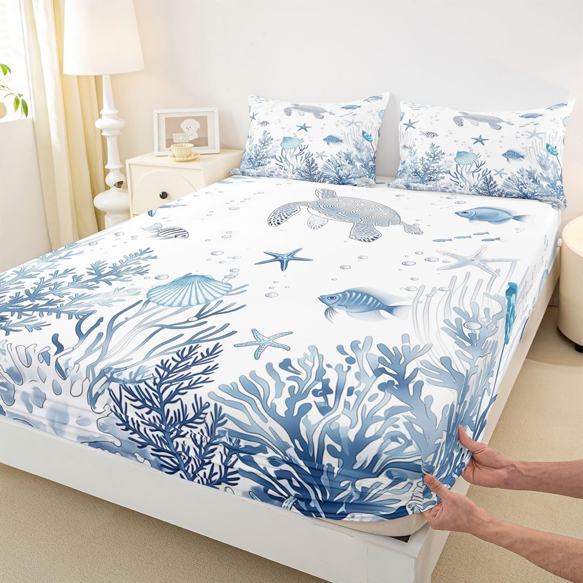 Indigo Reef Sea Turtle Sheet Set