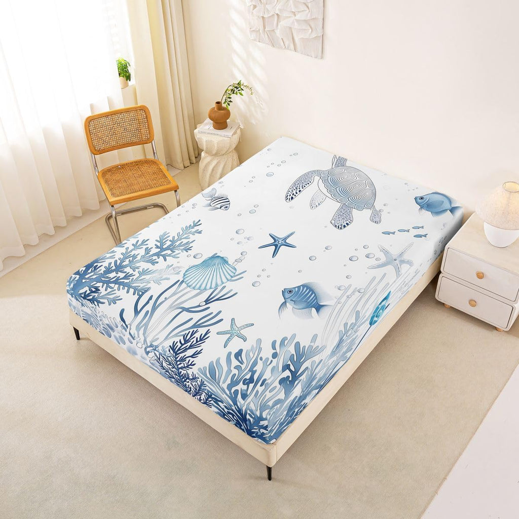 Indigo Reef Sea Turtle Sheet Set