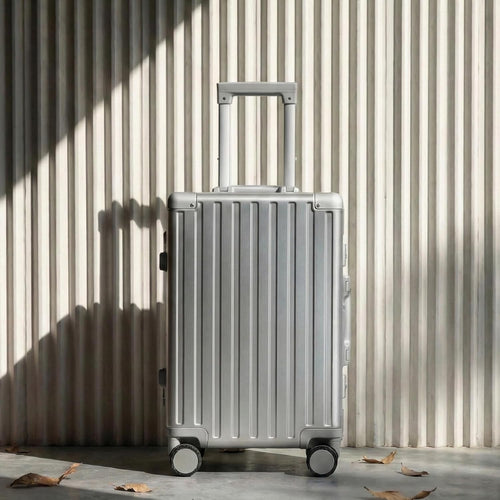 The Aluminum Champagne carry-on lifestyle