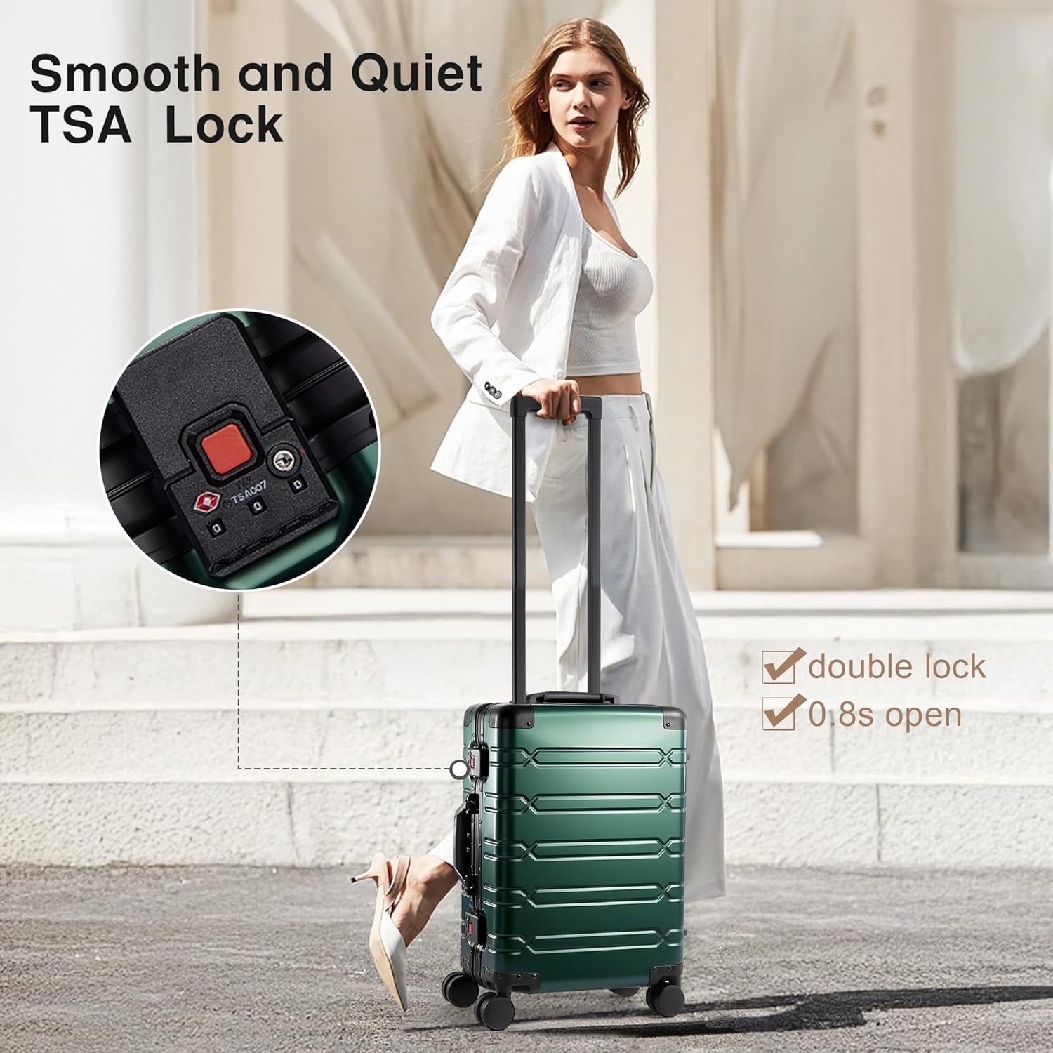 The Emerald Carry-On — Aluminum