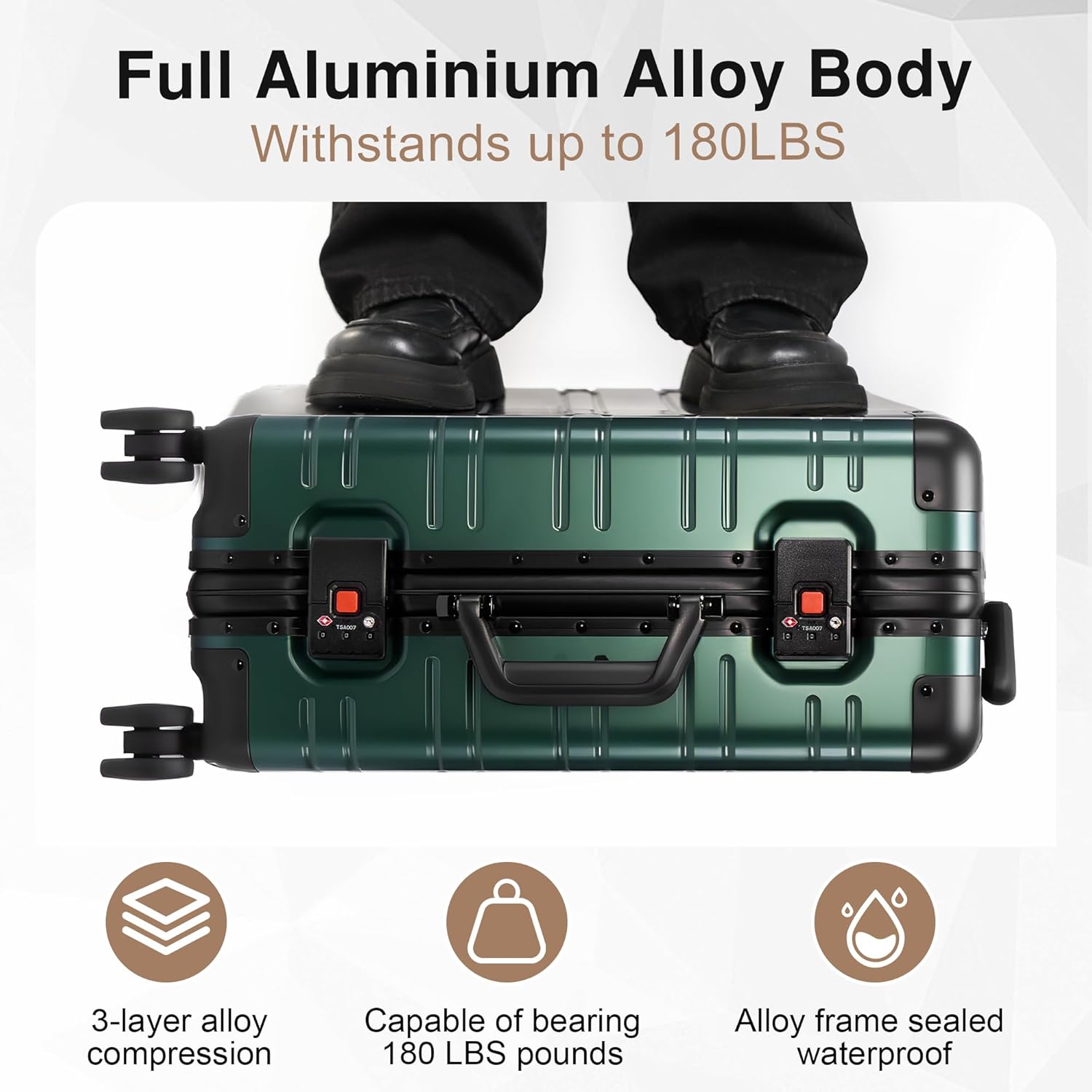 The Emerald Carry-On — Aluminum